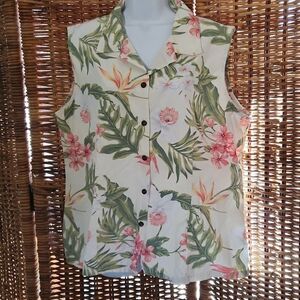 Vintage Bishop St. Apparel Aloha Hawaiian Luau Top XL